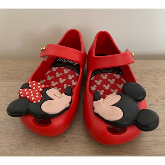 Mini Melissa x Disney Mickey Minnie Mouse Toddler Size 5 Mary Jane Shoes - Picture 1 of 5